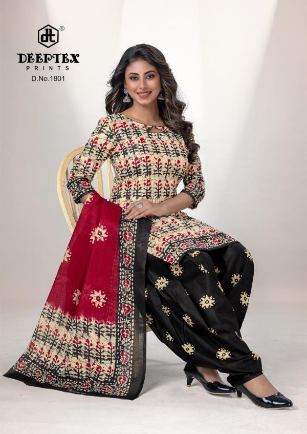Deeptex Batik Plus-18 Cotton Designer Patiyala Dress Material